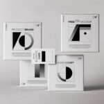 Front Sight of Product Packaging Mockup with Card