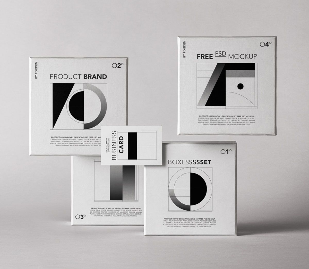 Free Front Sight of Product Packaging Mockup with Card PSD Template