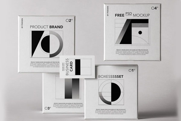 Front Sight of Product Packaging Mockup with Card