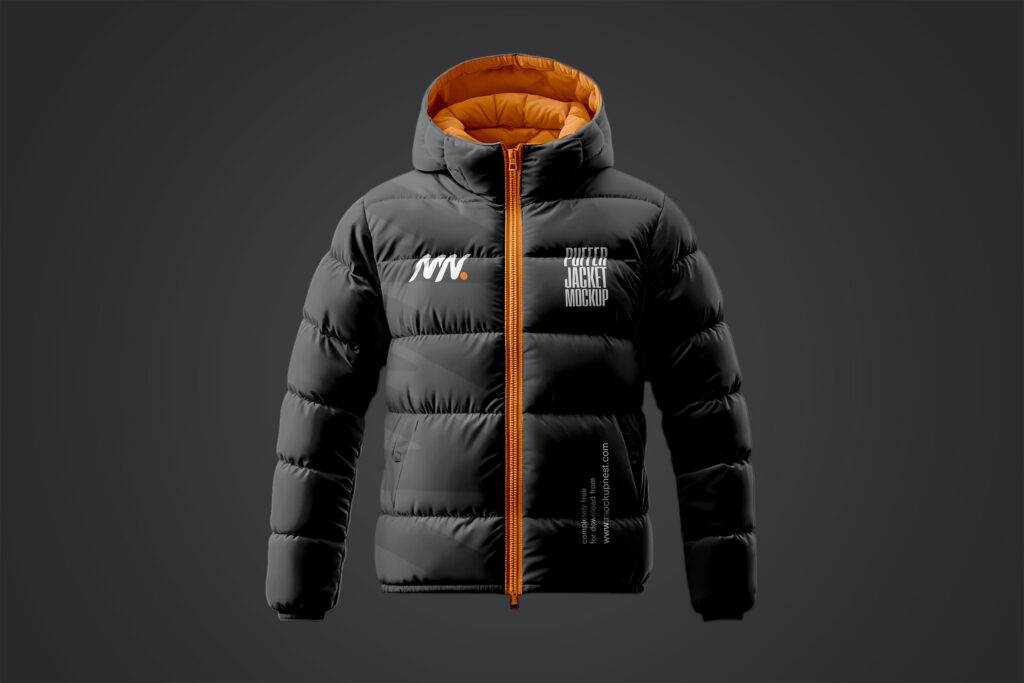 Front Sight of Puffer Jacket Mockup