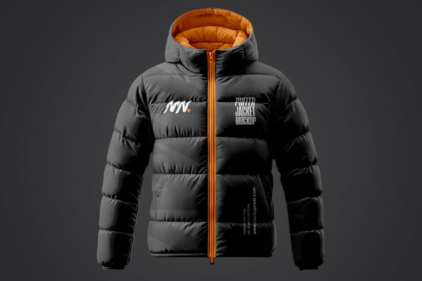 Front Sight of Puffer Jacket Mockup
