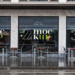 Front Sight of Restaurant Storefront Mockup