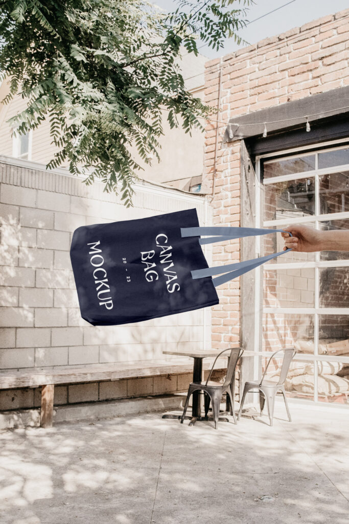 Front Sight of Shopping Tote Bag Mockup