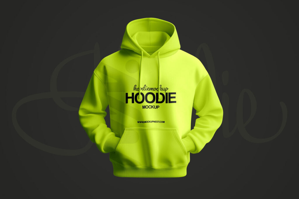 Front Sight of Simple Hoodie Mockup