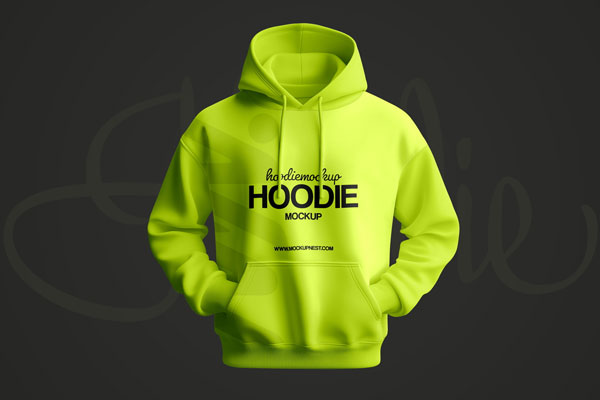 Front Sight of Simple Hoodie Mockup