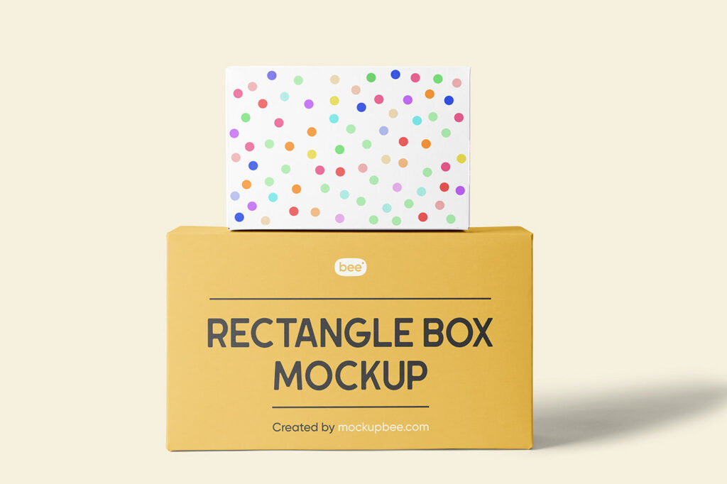 Front Sight of Small Over Big Box Mockup