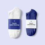 Front Sight of Socks With Label Mockup