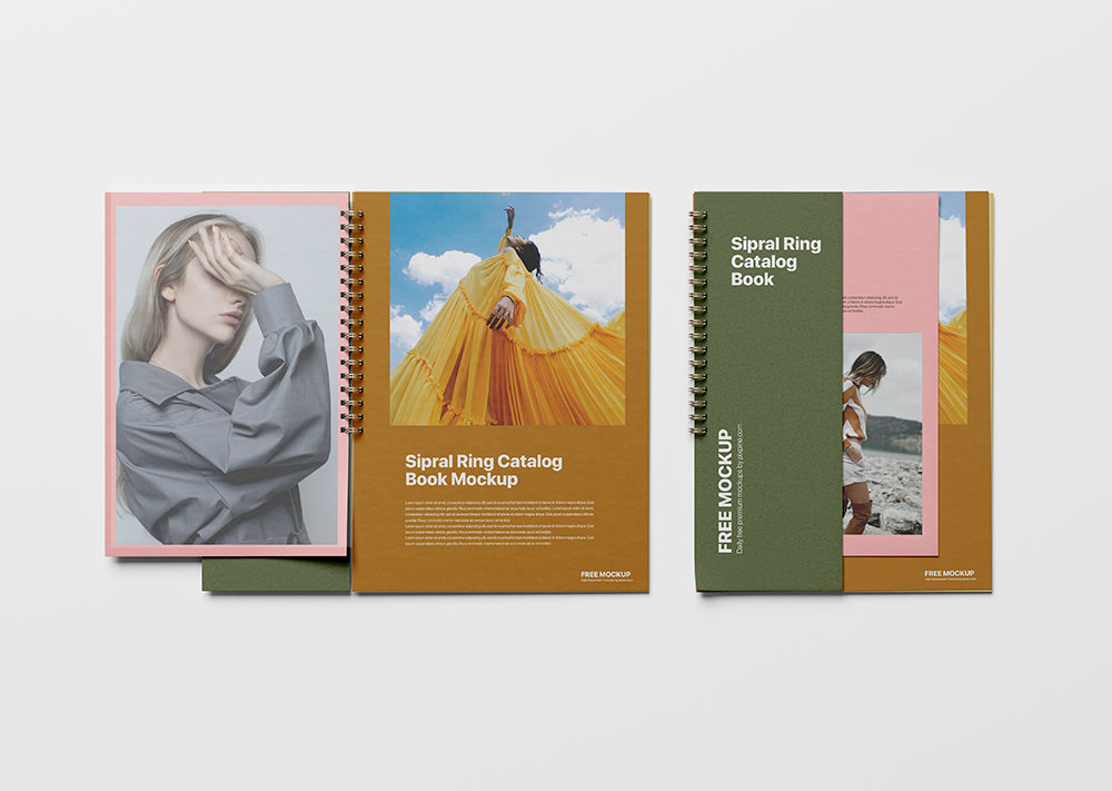 Front Sight of Spiral Ring Catalog Book Mockup