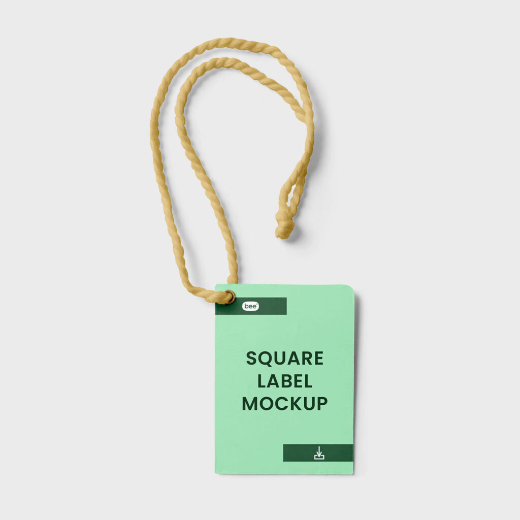 Front Sight of Square Tag Mockup