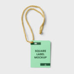 Front Sight of Square Tag Mockup