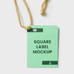 Front Sight of Square Tag Mockup