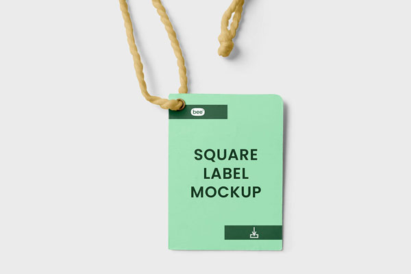 Front Sight of Square Tag Mockup