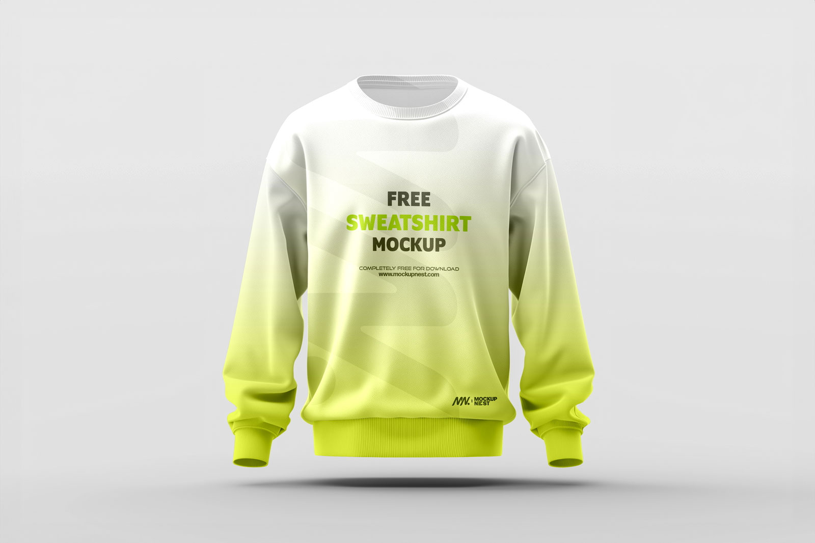 Free Front Sight of Sweatshirt Mockup PSD Template