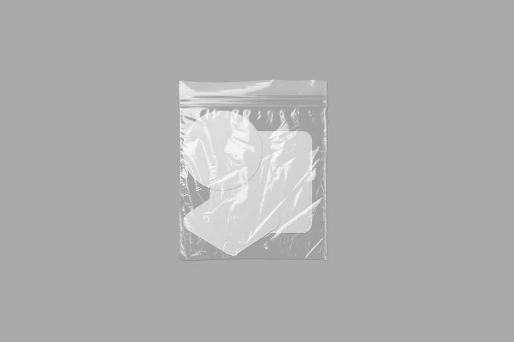 Front Sight of Three Sticker Mockup
