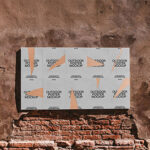 Front Sight of Urban Torn Poster Mockup on Grunge Wall