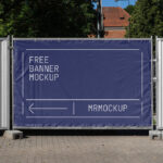 Front Sight of Wall Banner Mockup