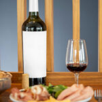Front Sight of Wine Bottle Mockup with Closure