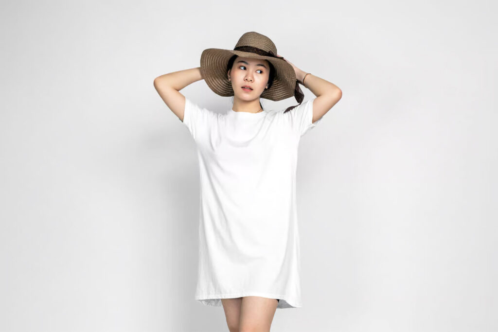 Front Sight of Woman Wearing Tunic Mockup