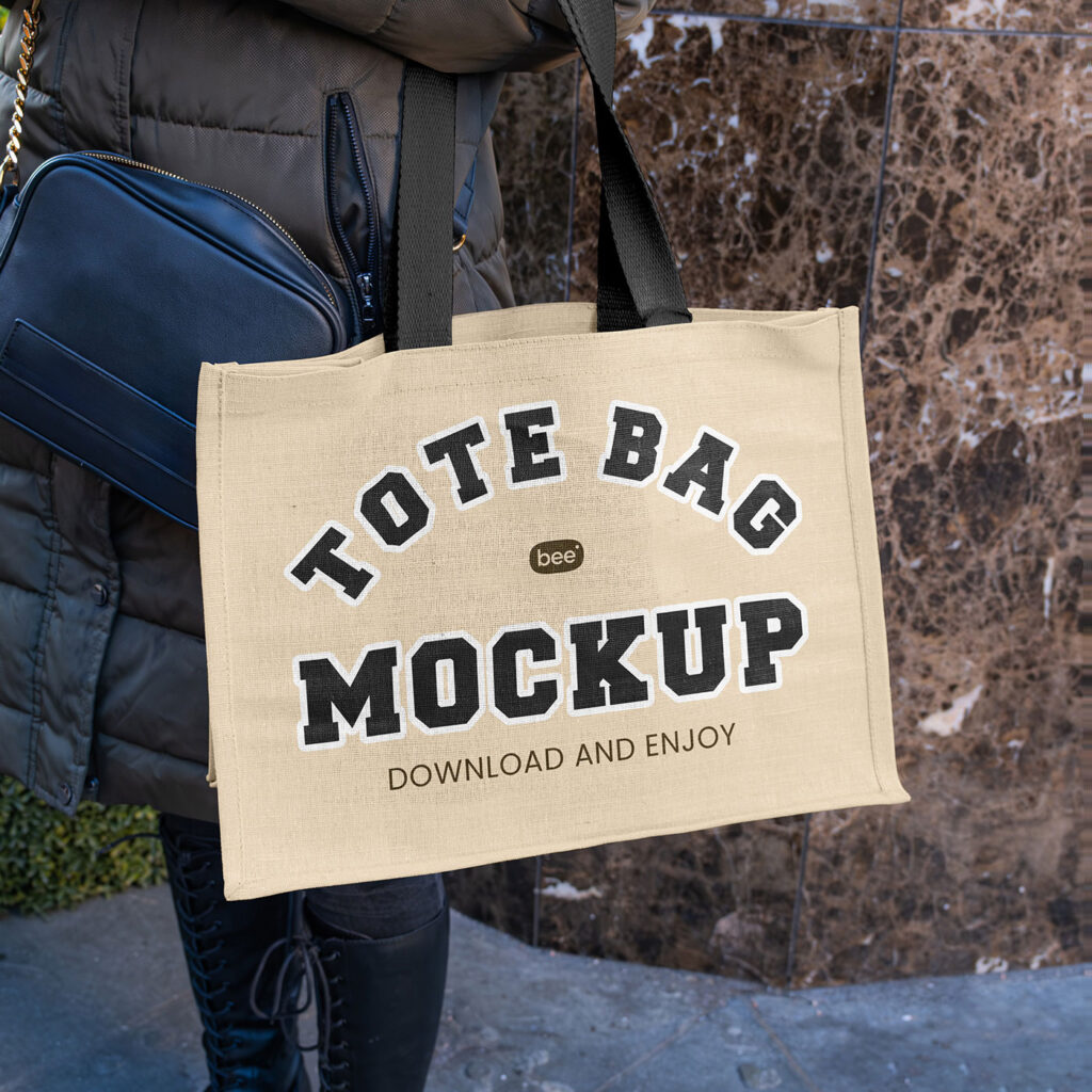 Front Sight of Women Hanging Tote Bag Mockup