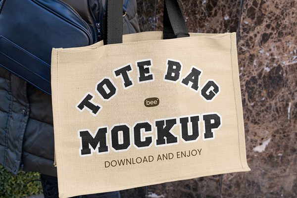 Front Sight of Women Hanging Tote Bag Mockup