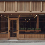 Front Sight of Wooden Storefront Mockup