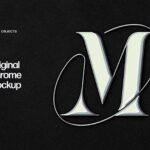 Front Sights of Original Chrome Mockup / Text Effect