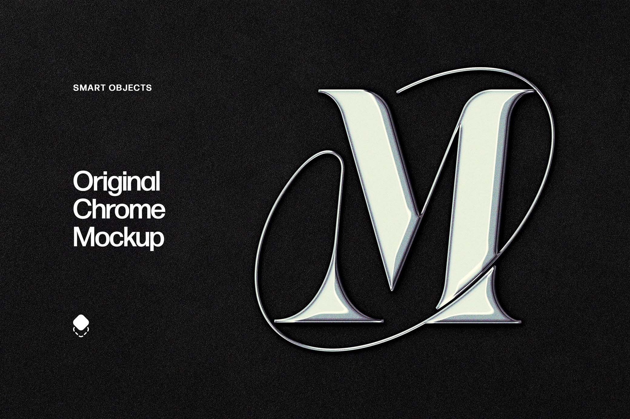 Front Sights of Original Chrome Mockup FREE PSD