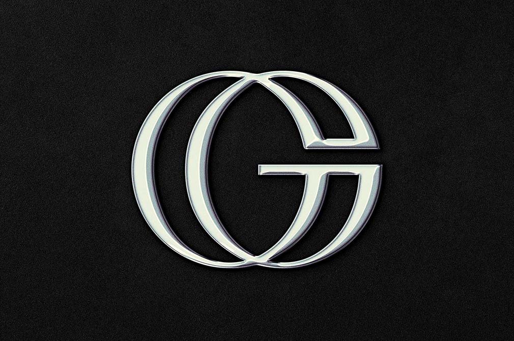 Front Sights of Original Chrome Mockup / Text Effect