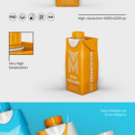 Front, Top, and 3/4 View of Three Tetra Packaging Mockups