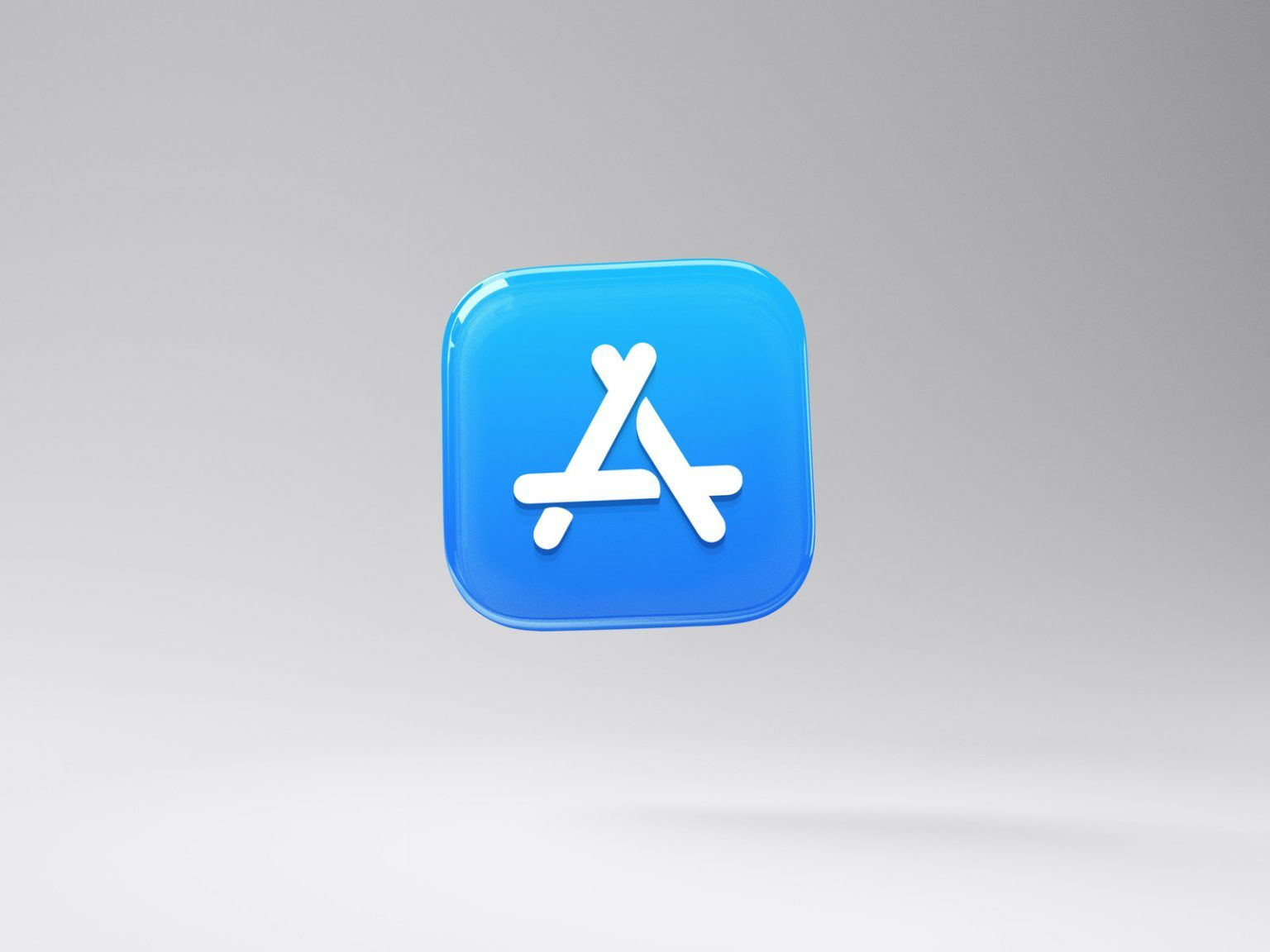 Front View 3D Glossy App Logo Mockup FREE PSD