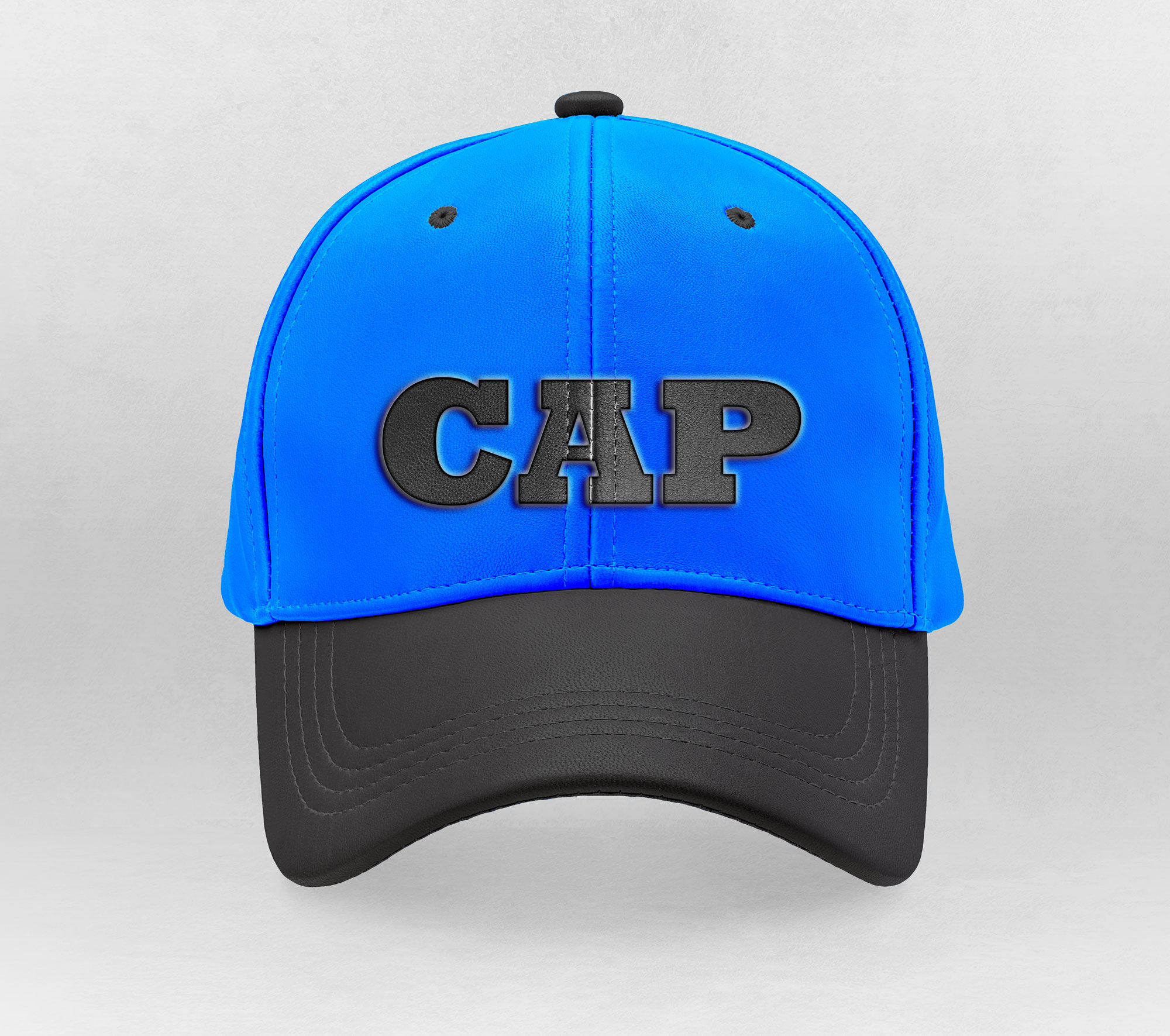 Front View Cap on Floor Mockup in Plain Setting FREE PSD