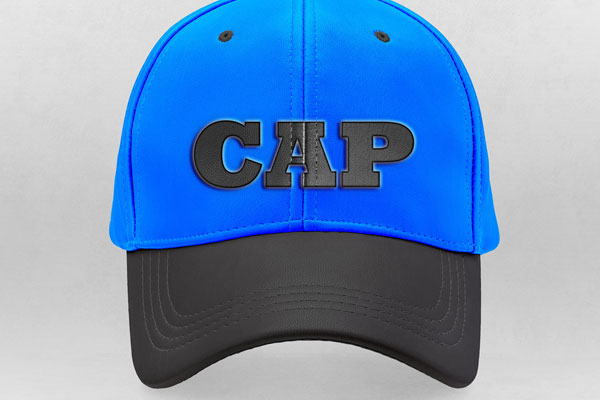 Front View Cap on Floor Mockup in Plain Setting
