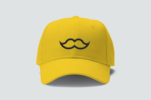 Front View Cap on Floor Mockup in Plain Setting