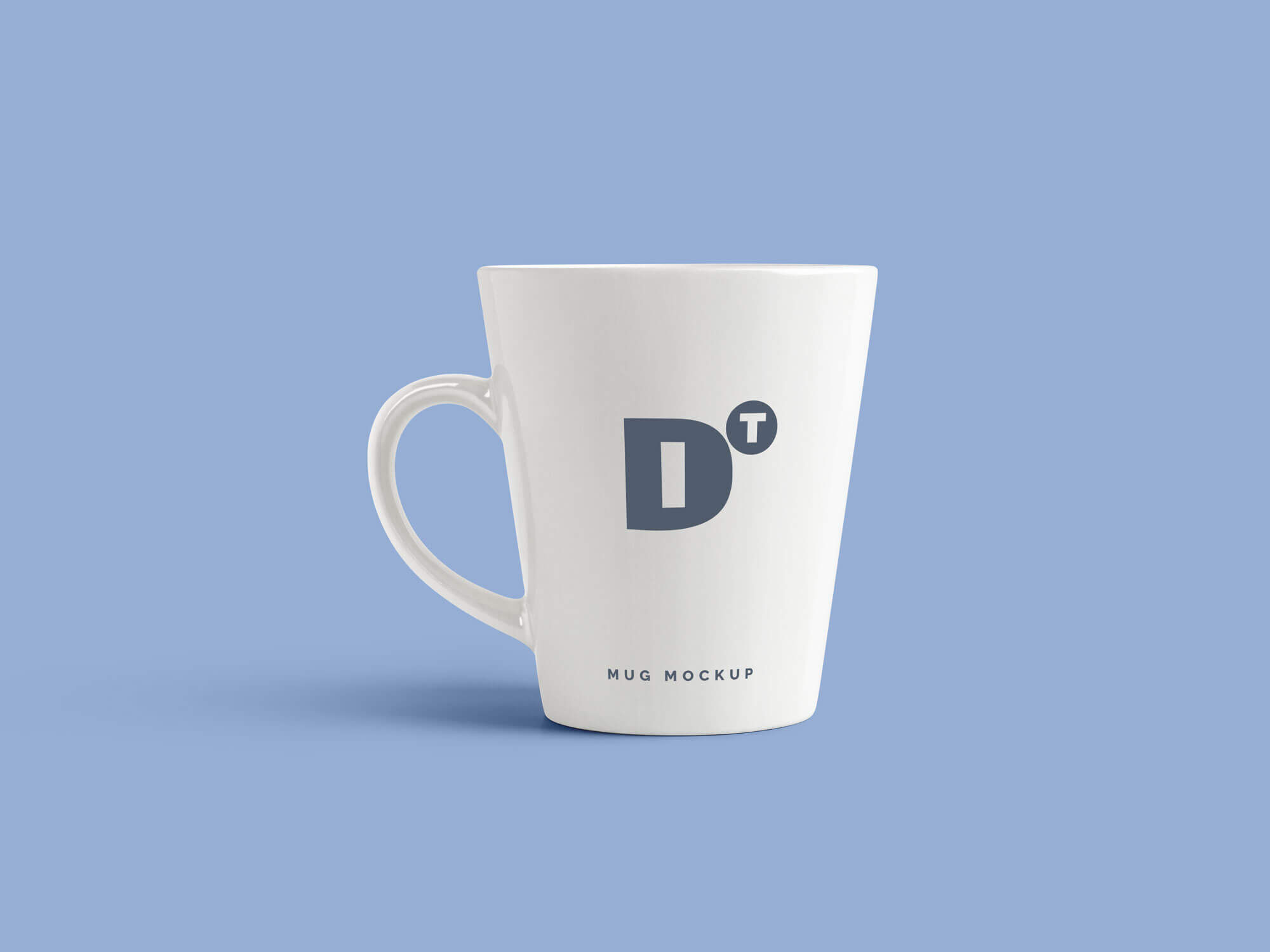 Front View Ceramic Coffee Mug Mockup in Plain Setting FREE PSD