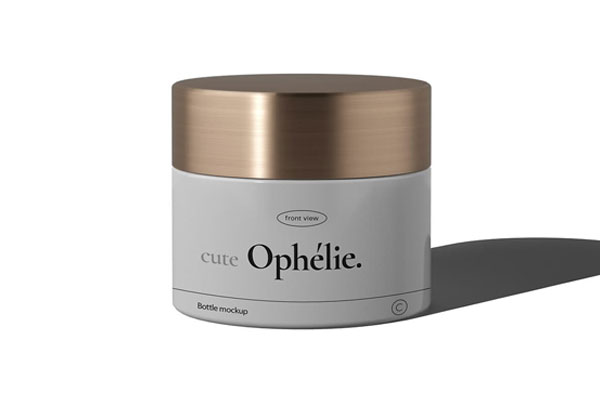 Front View Cosmetic Jar Mockup