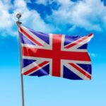 Front View Country Flag Waving in the Wind Mockup