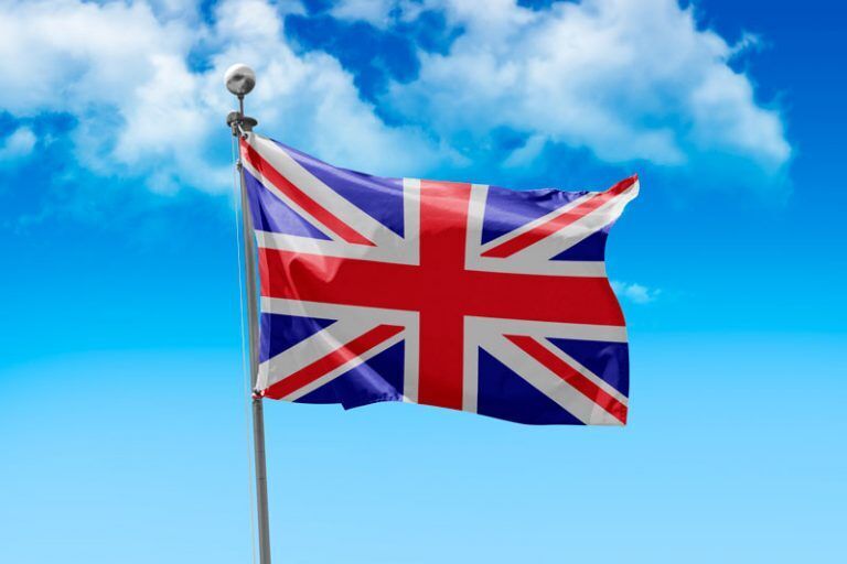 Front View Country Flag Waving in the Wind Mockup