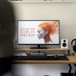 Front View Desktop Display Mockup