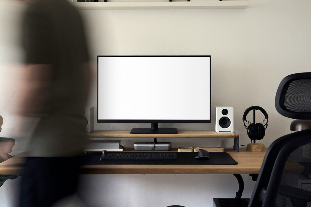Front View Desktop Display Mockup
