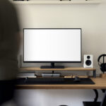 Front View Desktop Display Mockup