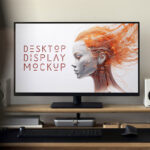 Front View Desktop Display Mockup