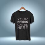 Front View Floating T-Shirt on Hanger Mockup