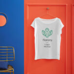Front View Hanging T-shirt Mockup