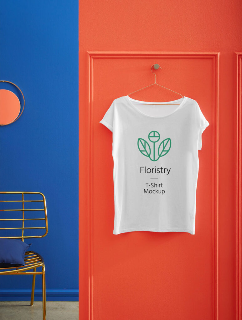 Front View Hanging T-shirt Mockup