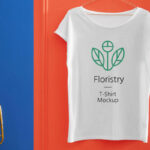 Front View Hanging T-shirt Mockup