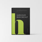 Front View Hardcover Book Standing Up Mockup in Plain Setting