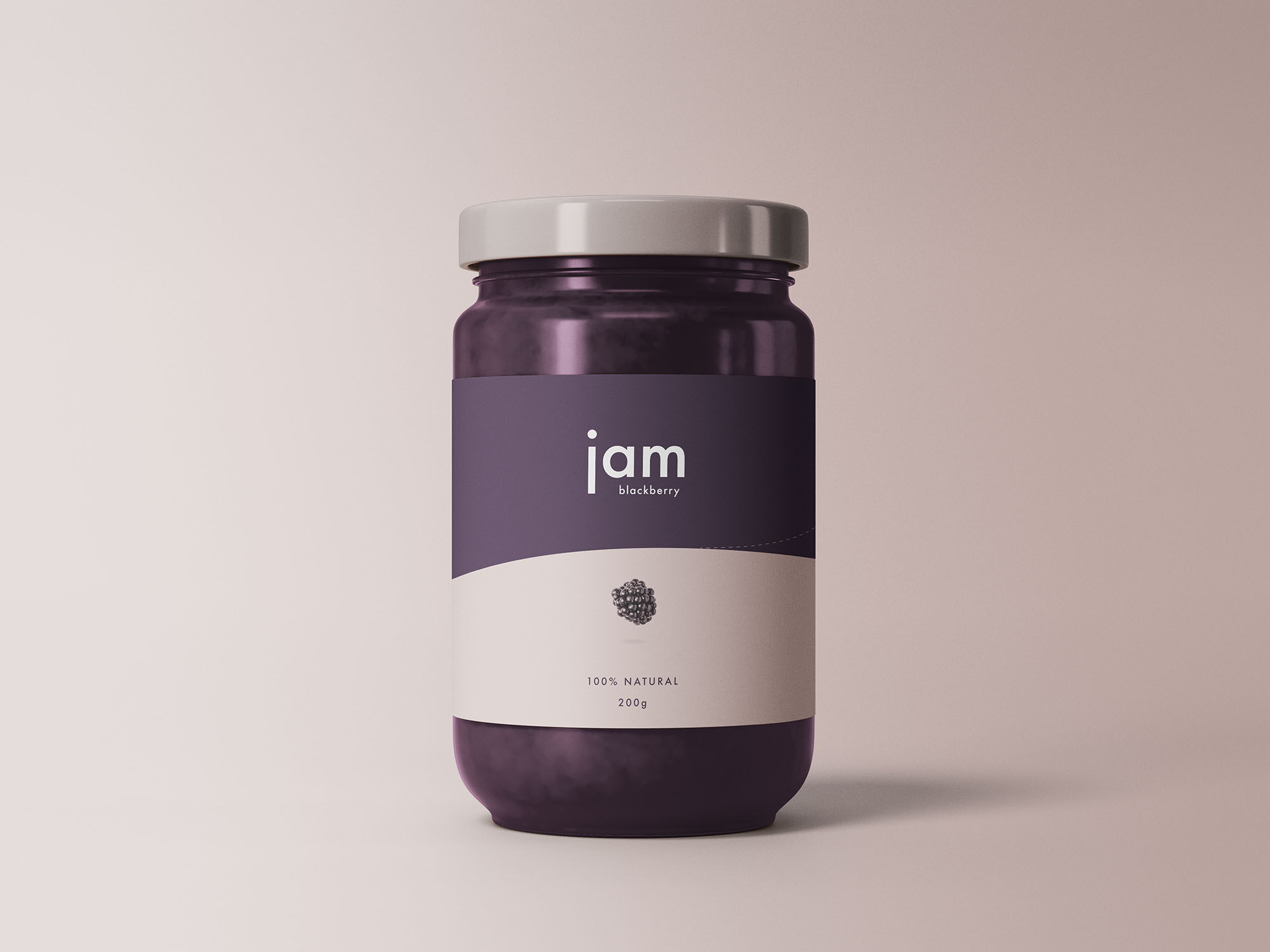 Front-View Jam Jar Mockup FREE PSD