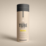 Front View Long Paper Tube Mockup