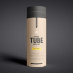 Front View Long Paper Tube Mockup