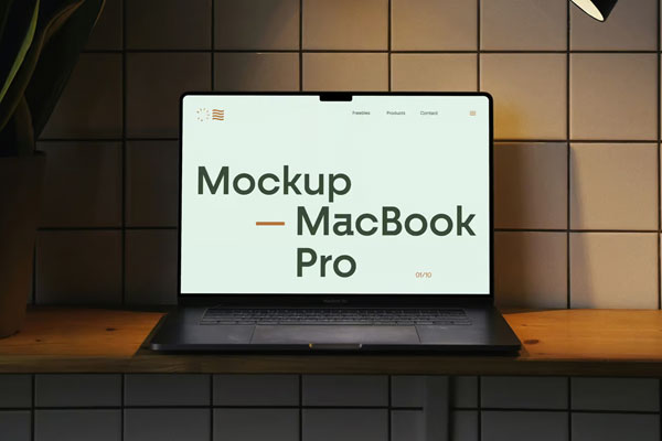 Front View MacBook 16 Pro Mockup